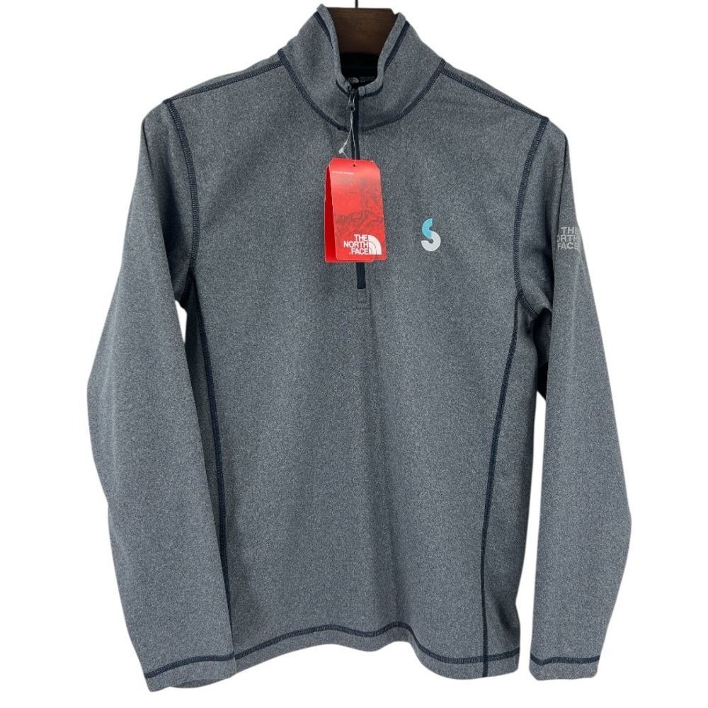 The North Face quarter-zip pullover microfleece Tech" style sweatshirt gray SZ M